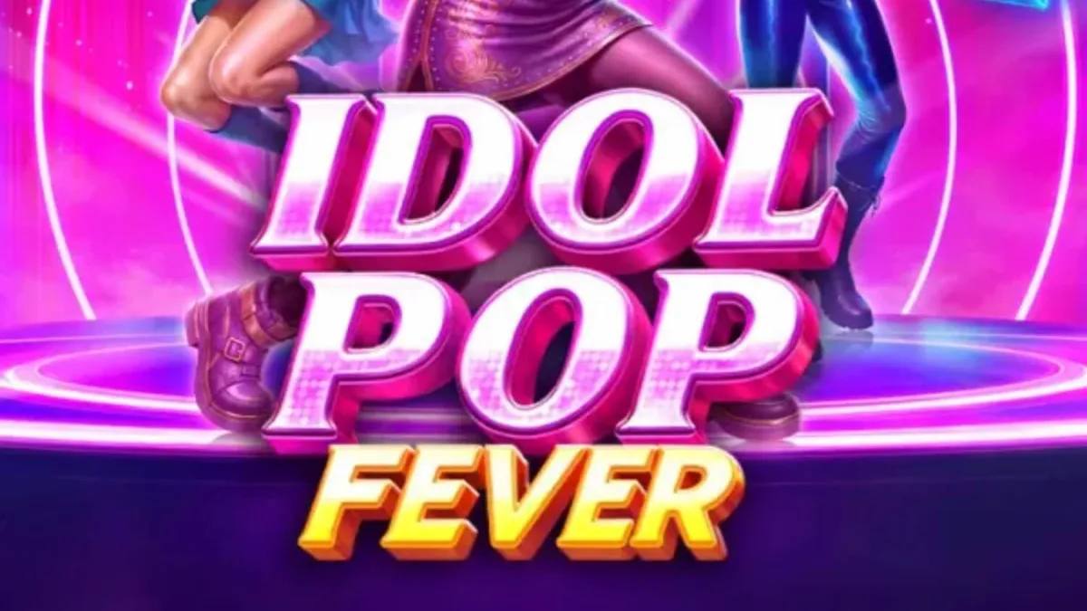 Tampilan layar utama slot Idol Pop Fever dengan nuansa neon panggung konser