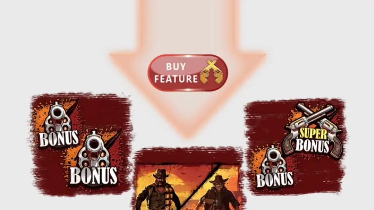 Tampilan visual slot Revolvero dengan tema western yang gritty